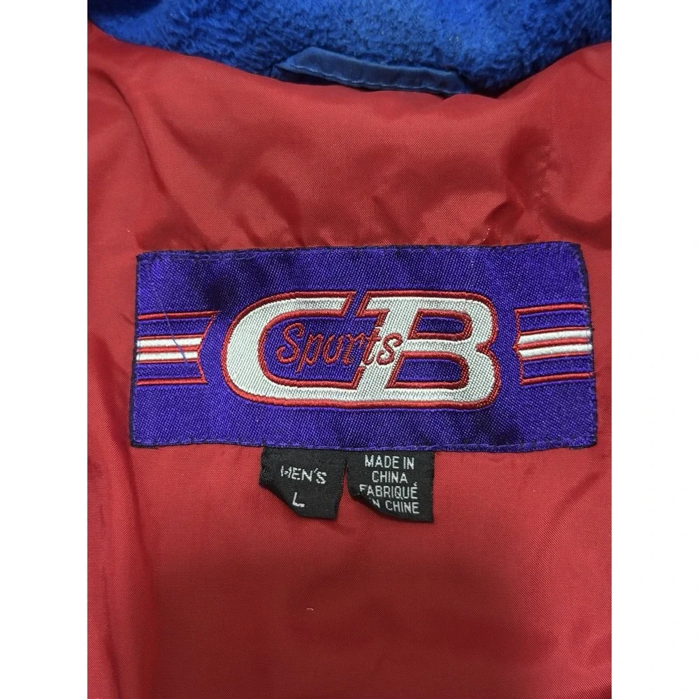 CB Sports Ski Jacket Mens Large Black Blue Zip Out Fleece Liner